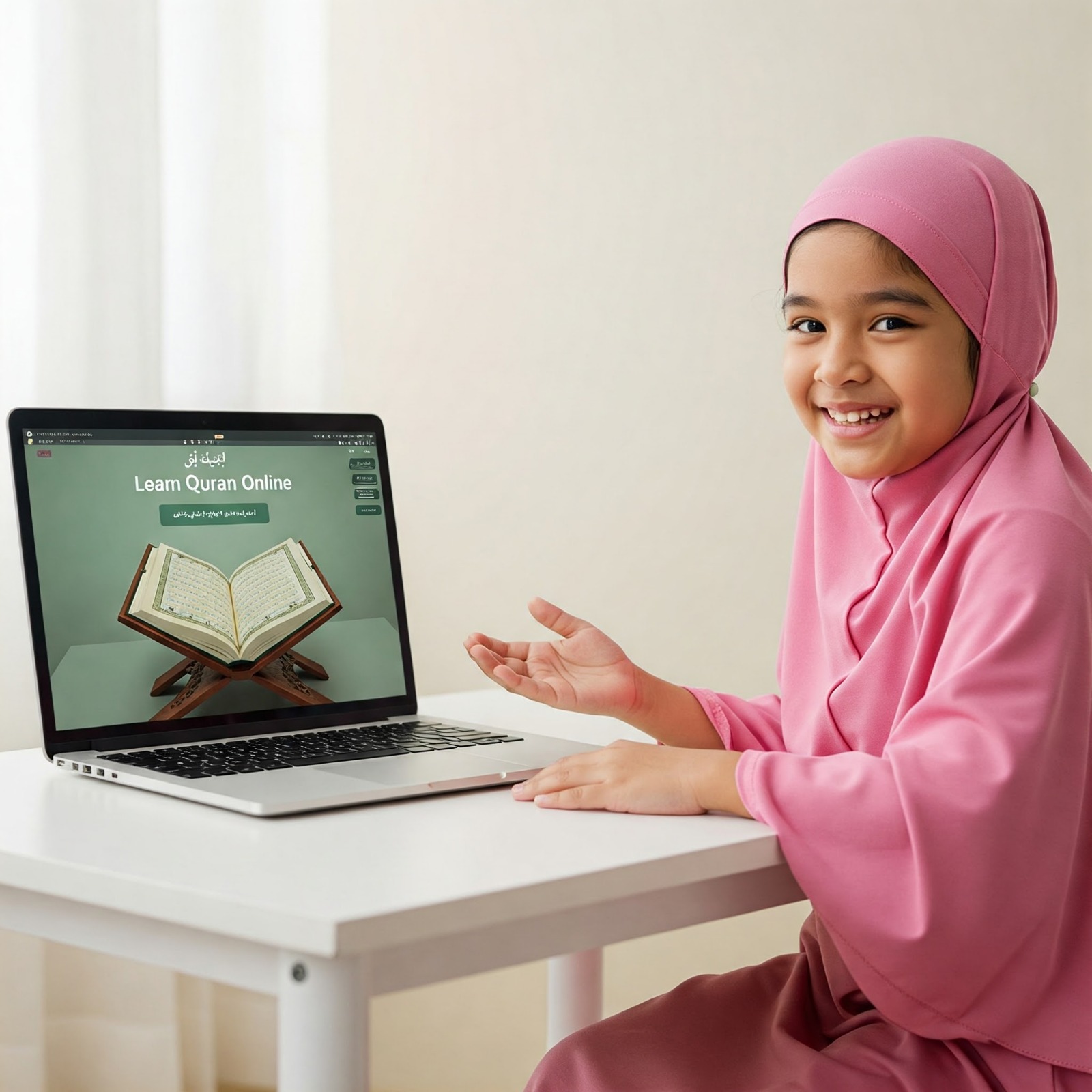 Child learning Quran